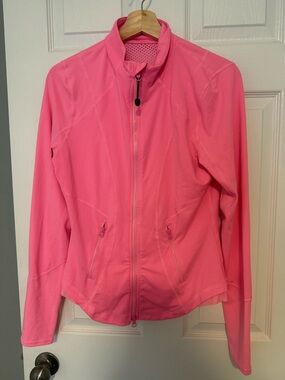 Women's Bright Pink Zip Front Lightweight Jacket